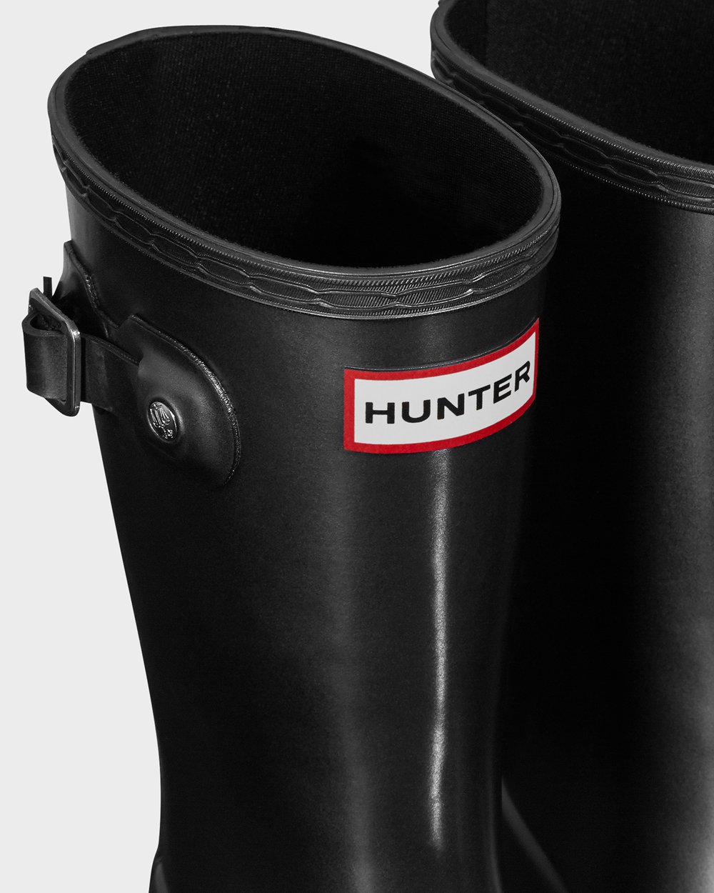 Botas De Agua Hunter Niños Negras Original Big Pearlized 785934-PQI